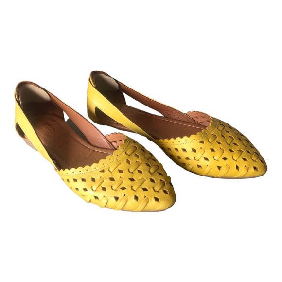 Spring Step flat Delorse Ballerina Yellow Sandals Size 38 - Picture 1 of 6